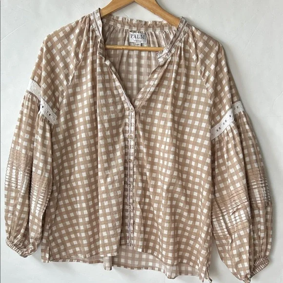 Palm noosa brand blouse, flowy embroidered size 8 - Picture 2 of 6